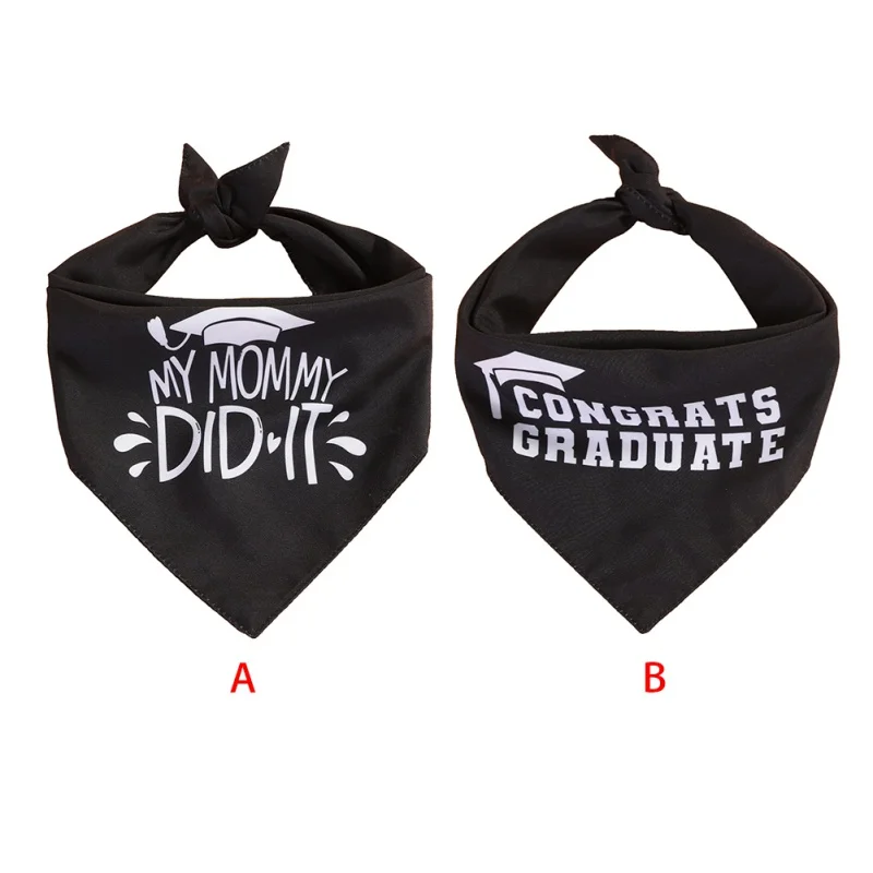 

Dog Bandana Pet Scarfs Graduation Announcement/Celebration Color Options Black Dog Accessories Pet Accessories Black