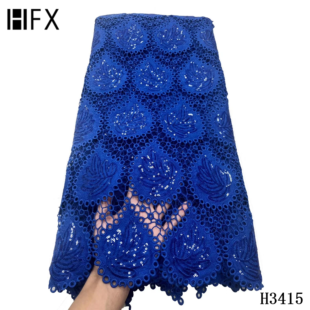 HFX африканская кружевная ткань 2020 высокое качество кружева пайетки гипюр