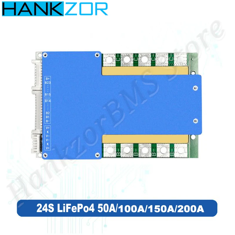 

Hankzor 18650 Bms 24S 72V 50A 100A 150A 200A Lithium Battery Protection Board 3.2V Balanced Pcm Pcb Scooter E-Bike