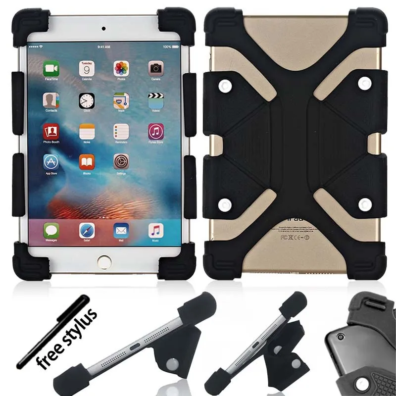 KK&LL For Apple iPad Pro 10.5" 9.7" 11"()- Tablet Shockproof Silicone Stand Cover Case+ Stylus