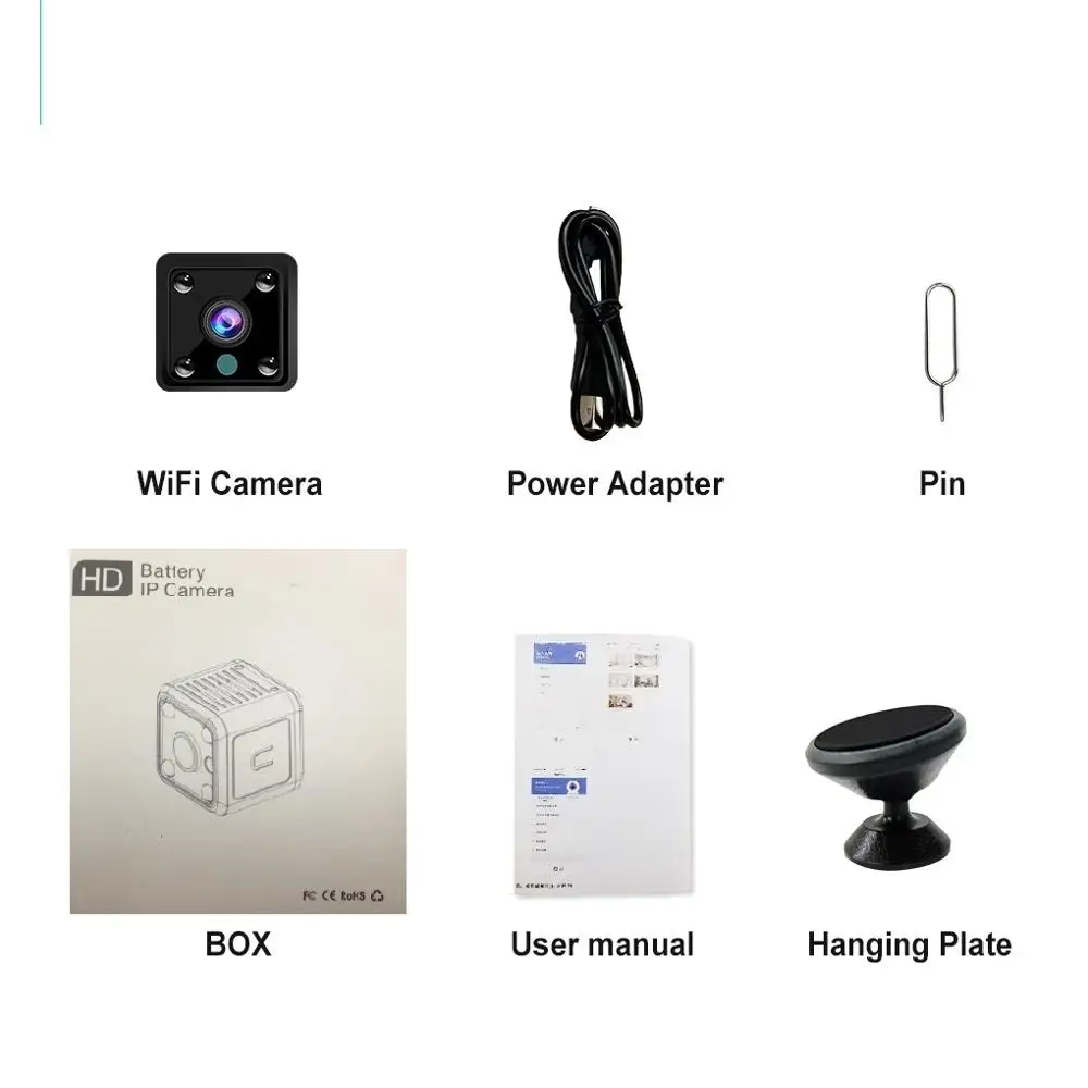 Мини-камера видеонаблюдения Wi-Fi HD 1080P ночное видение | Безопасность и защита