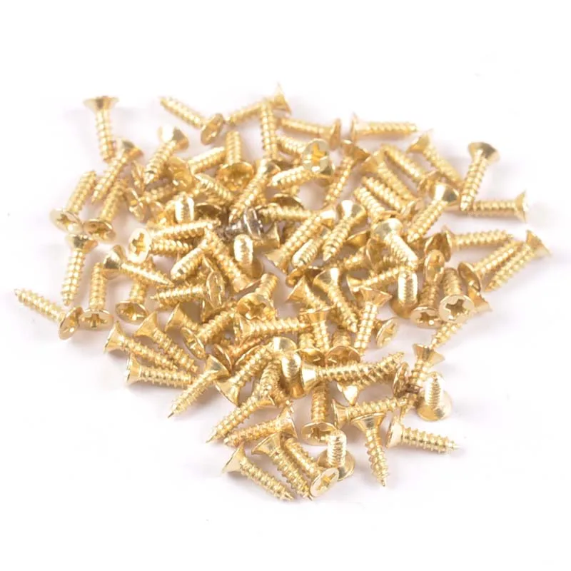 100 шт. серебряный/золотой/Бронзовый винт с плоской головкой маленькая мебель для