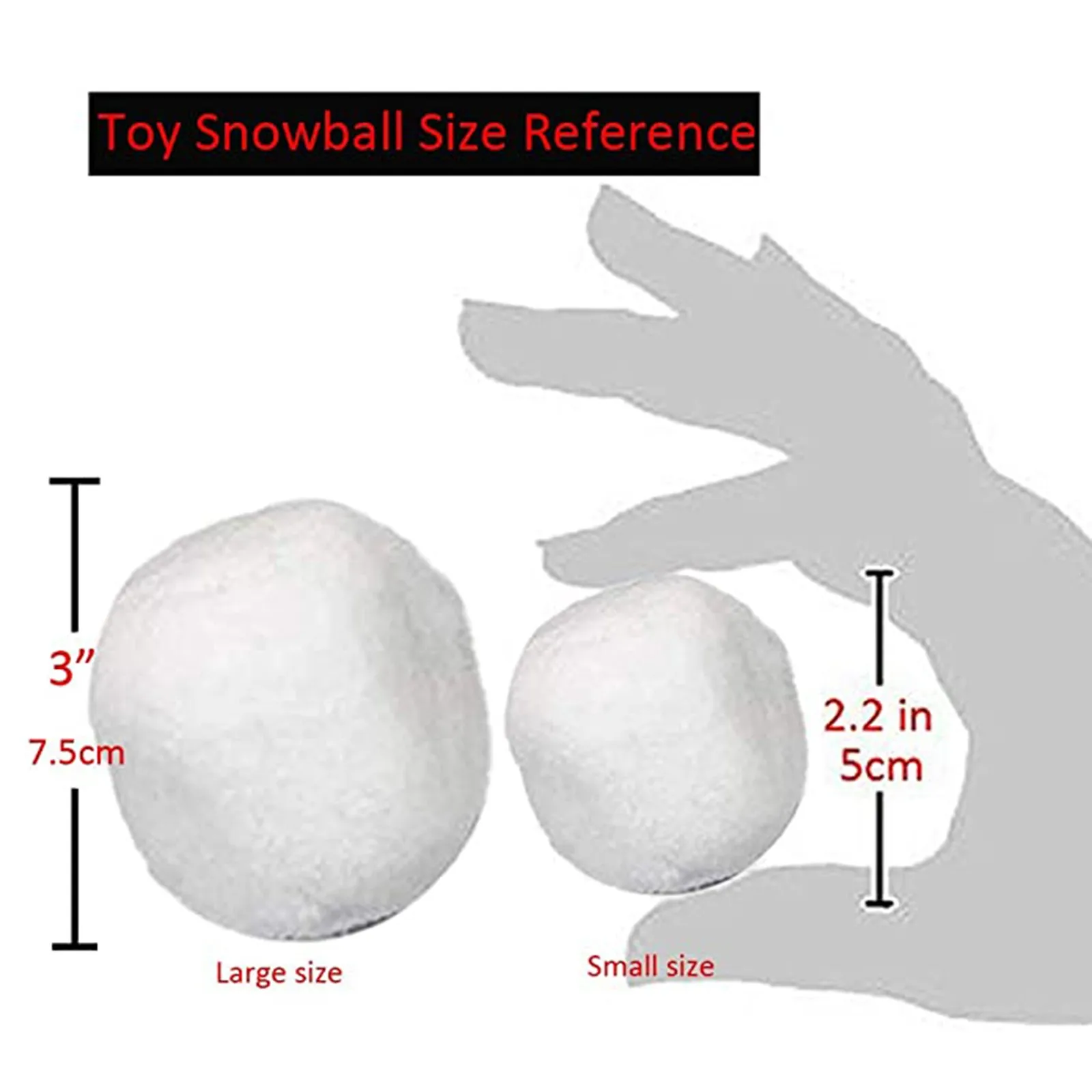 

5CM Soft And Pinchable Imitation Snowball Indoor Snowballs For Kid Snow Fight White simulation snowball gift M4