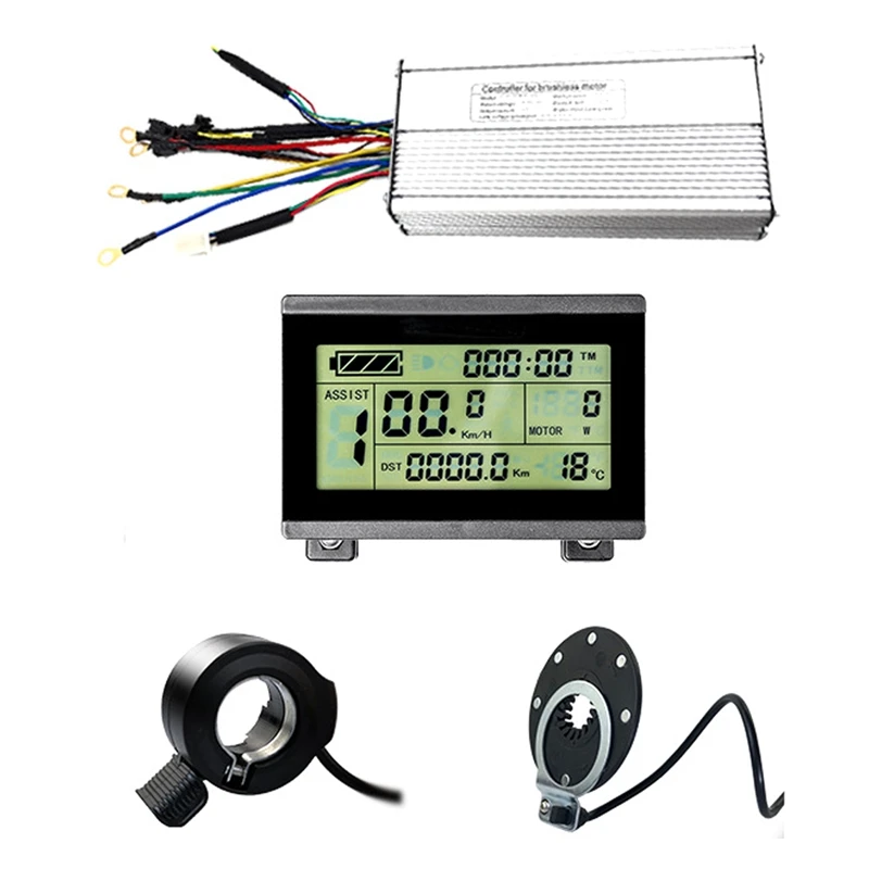 Dropship-36V/48V 1500W 35A Electric Bicycle Sine Wave Controller KT LCD3 Display&ampThumb Throttle and Sensor SM Accessories | Спорт и