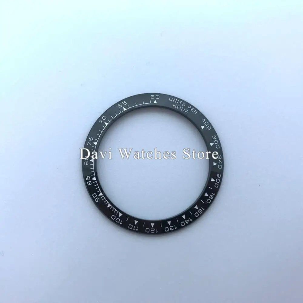 39 миллиметровый корпус для часов вставки черного/кофейного цвета керамические