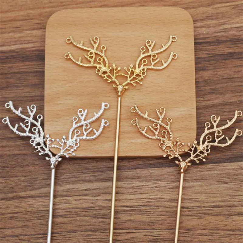 

DIY Jewelry Accessories Alloy Headdress Materials Flower Slice Charms For Jewelry Making Hairpin
