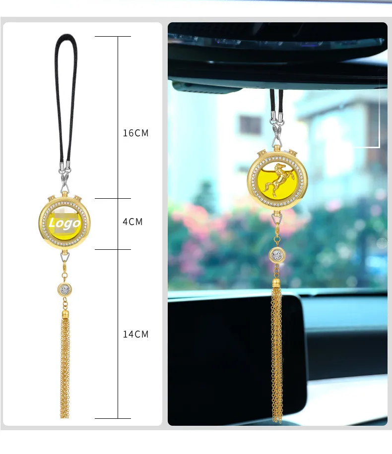 Золото с логотипом автомобиля освежители воздуха диффузор аромат Подвеска для