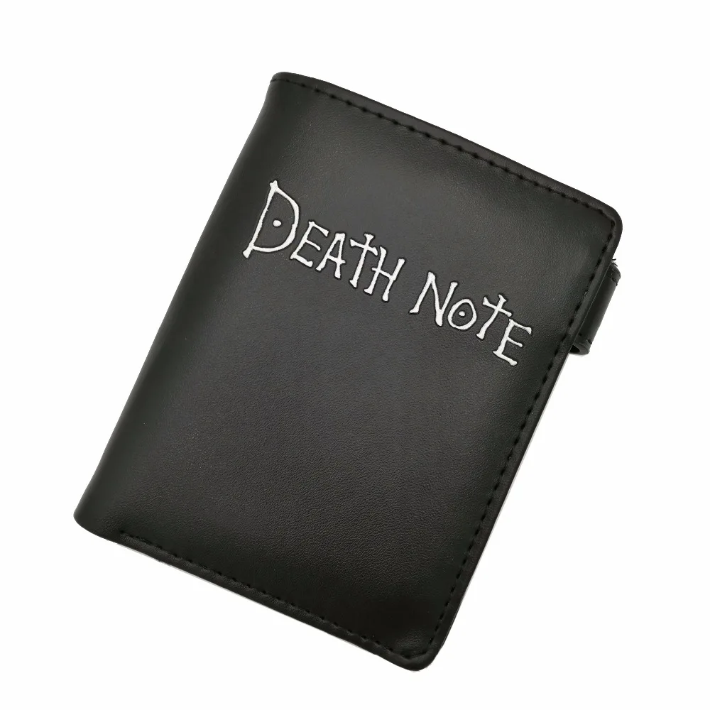 

Death Note Anime Black Leather Wallet Men Women Card and Photo Holder Purse Short Design Coin Purse for Cosplay Gift