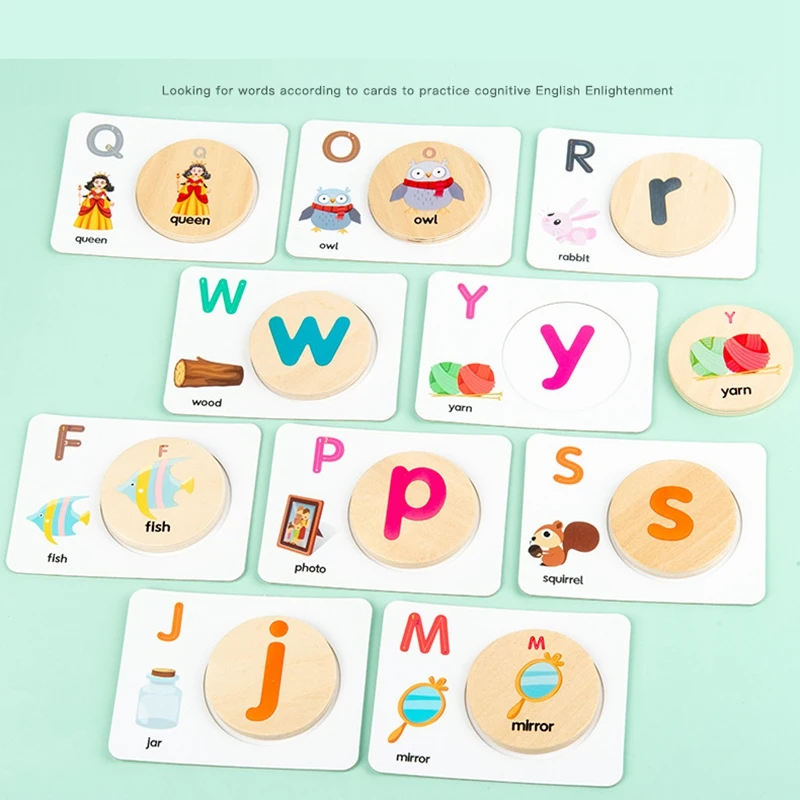 

Wooden Educational Letter Puzzle Toys Alphabet Matching Game Educational Learning Words Toys for Children