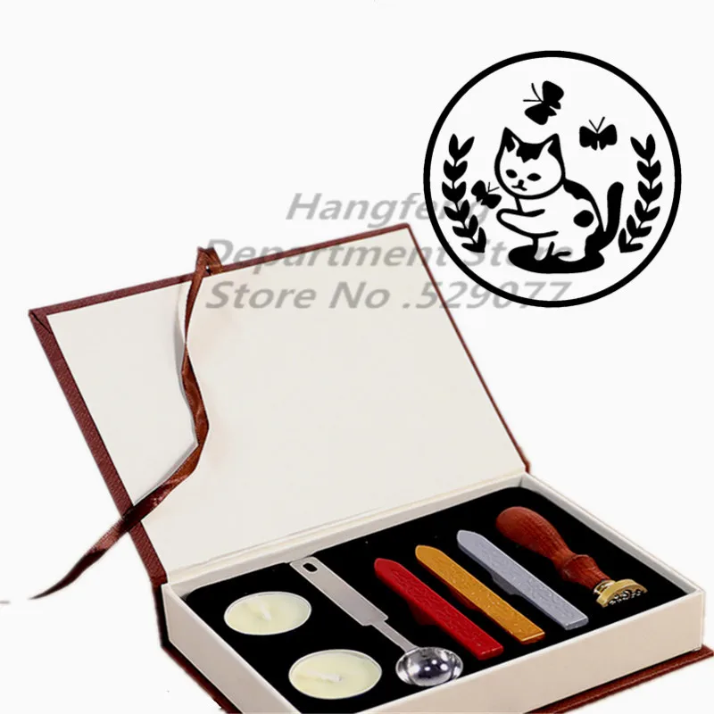 Набор штампов с воском Dragon/cat/deer/diamond индивидуальный логотип Персонализированное