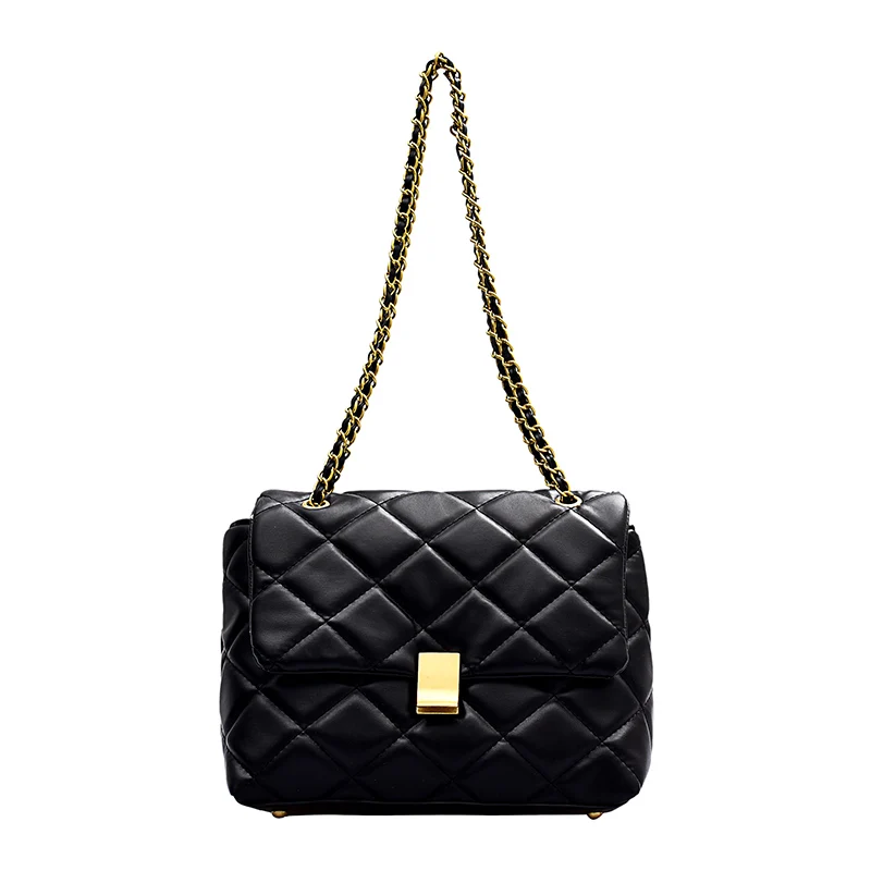 

Branded Trend Large Pu Leather Crossbody Bags for Women 2021 Elegant Chain Shoulder Handbags Female Trending Cross Body