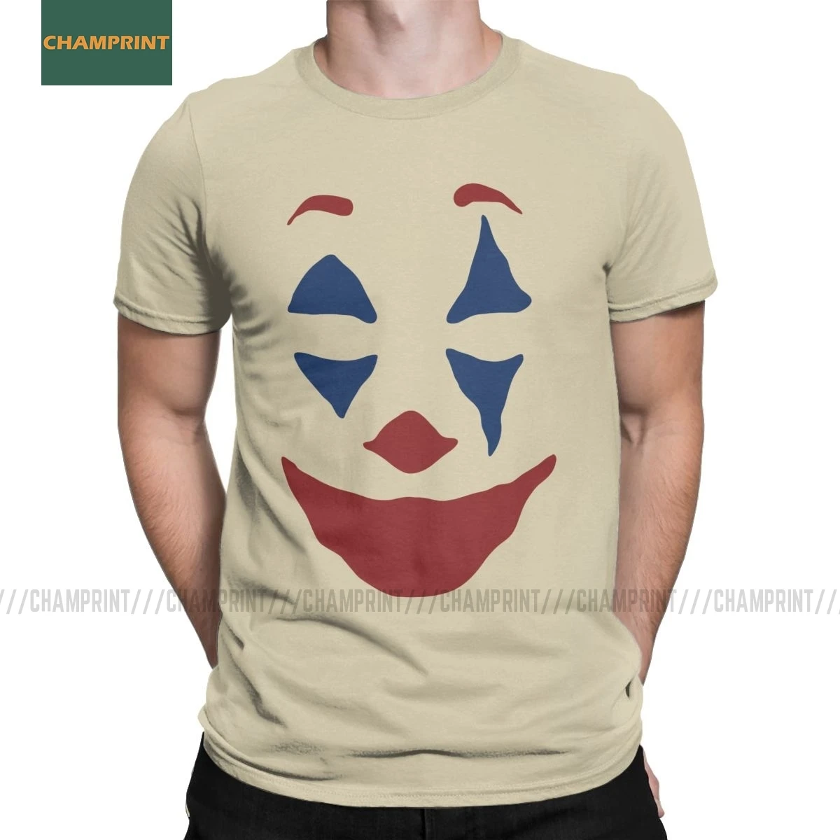 

Футболка Fleck Joker Мужская, винтажная рубашка из чистого хлопка с круглым вырезом, кино, Хоакин, Феникс, клоун, злодейский злодец