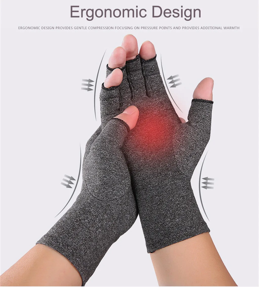 

Hand Glove For Osteoarthrit Guantes Sin Dedos Mujer Guantes 1 Pair Fingerless Gloves Men Women Rheumatoid Compression