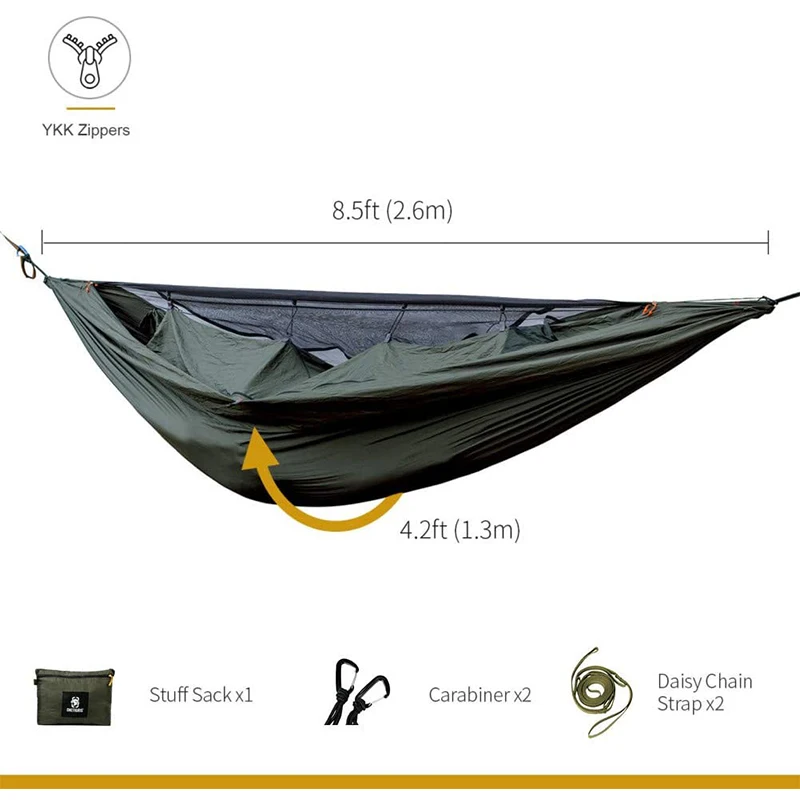 

OneTigris 1 Person Winter Hammock with Bug-Net Camping Survivor Hammock Portable Lightweight