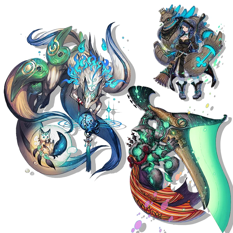 

Классическая аниме наклейка Three Ratels CA45 Fantasy epic TERRA BATTLE для геймера, автомобильная этикетка, наклейки для украшения дома