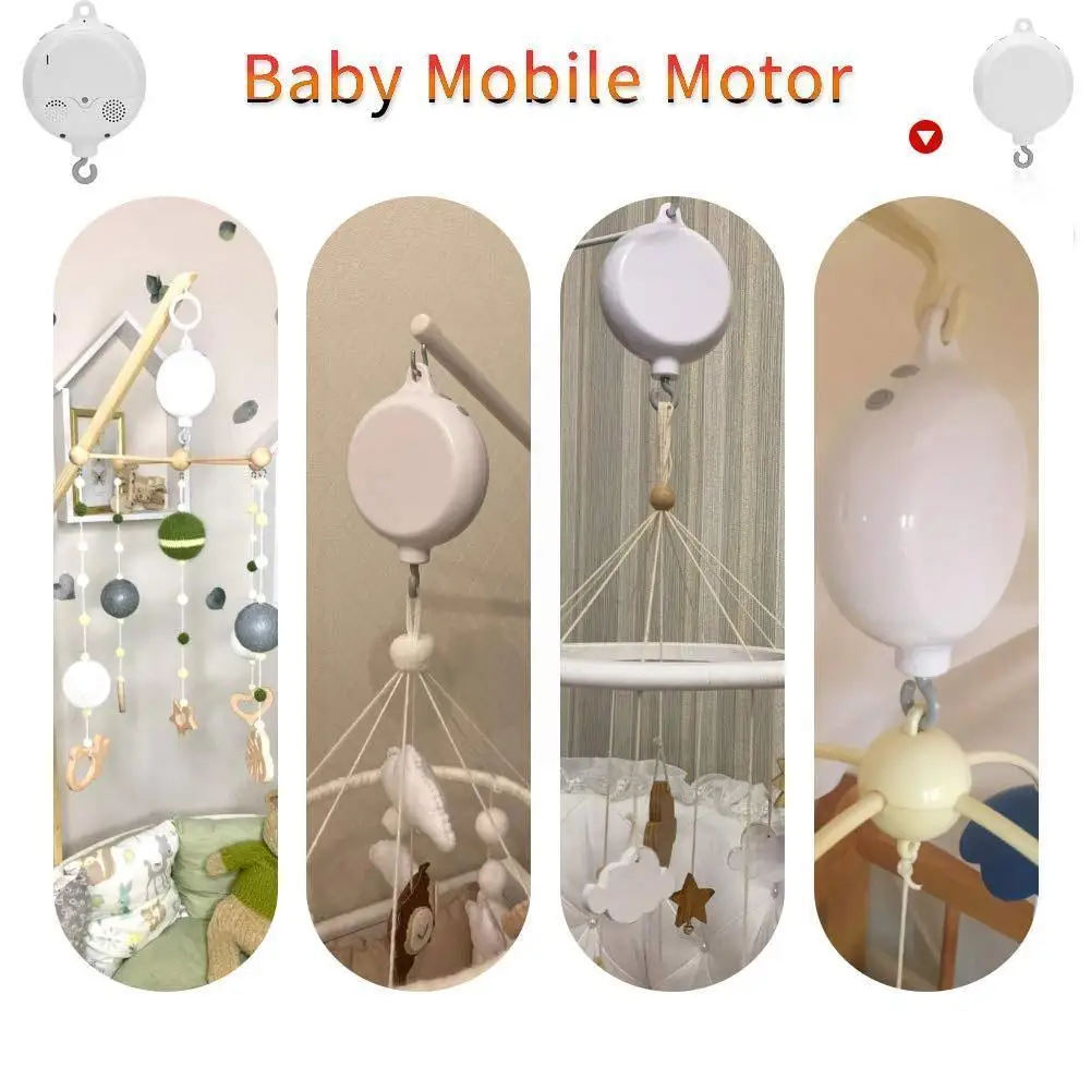 

Музыкальная шкатулка для новорожденных, белый музыкальный мобиль, вращающаяся музыкальная шкатулка, детская игрушка с подвеской-колокольч...