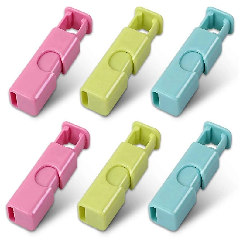 

10Pcs Squeeze Bread Bag Clips, Bag Cinches, Bagel Bag Clips, Slip Grip Easy Squeeze & Lock, Assorted Color-ABUX