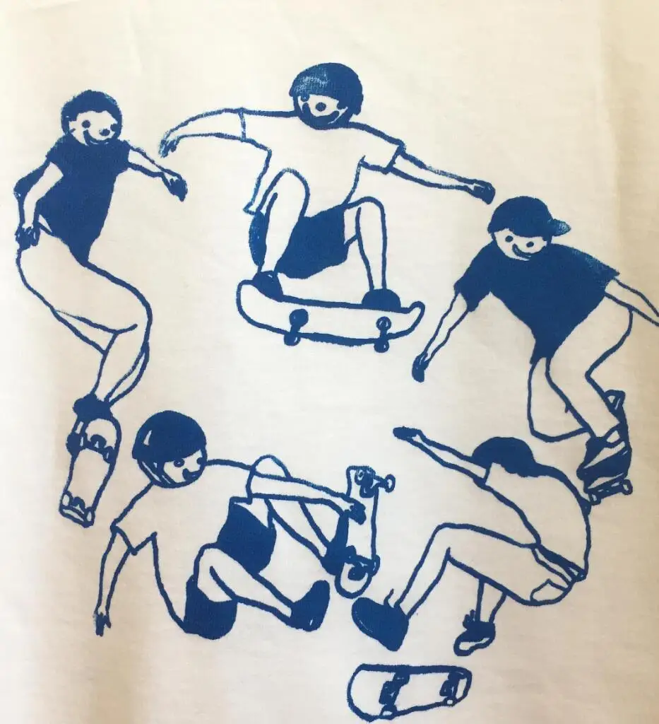 

CalelinKa Unisex Summer Skater Dudes Danceing Retro Summer Short Sleeve White Cotton Soft T Shirt Harajuku Ins Fashion T Shirt