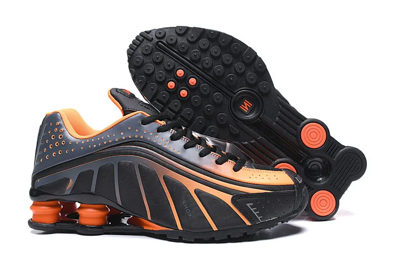Мужские кроссовки, новинка, дизайнерские мужские кроссовки Shox R4, роскошные кроссовки NZ, тройные черные белые уличные спортивные кроссовки - Цвет: 6
