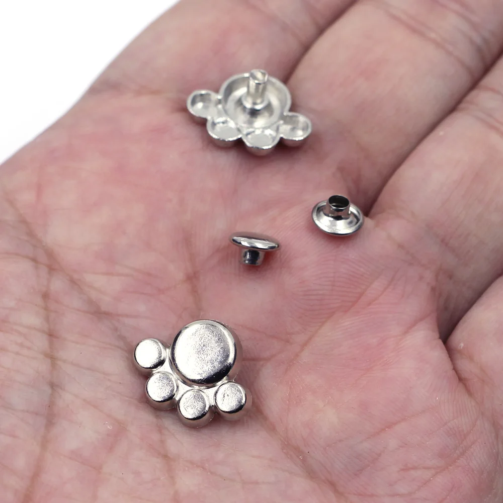 50 комплектов панк лапы заклепки с шипами пятна для одежды мешок обувь ремесла