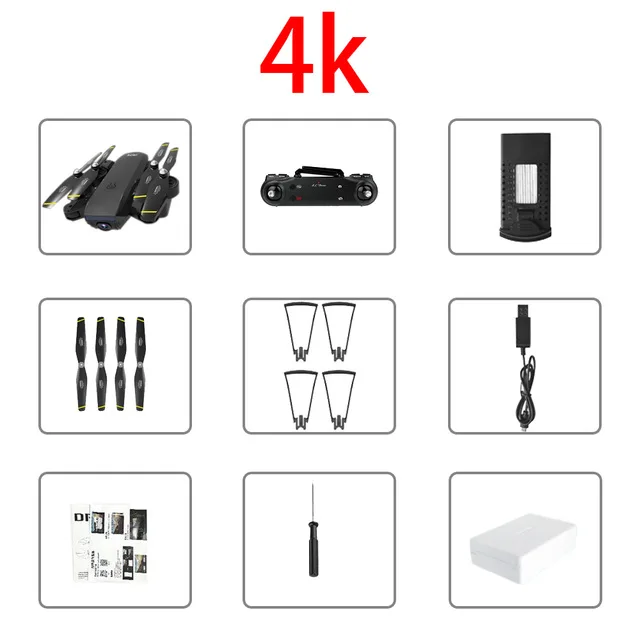 4k Дрон SG700D 4K Дрон HD Двойная камера WiFi передача fpv оптический поток стабильная высота Квадрокоптер Rc вертолет Дрон камера Дрон - Цвет: 4k
