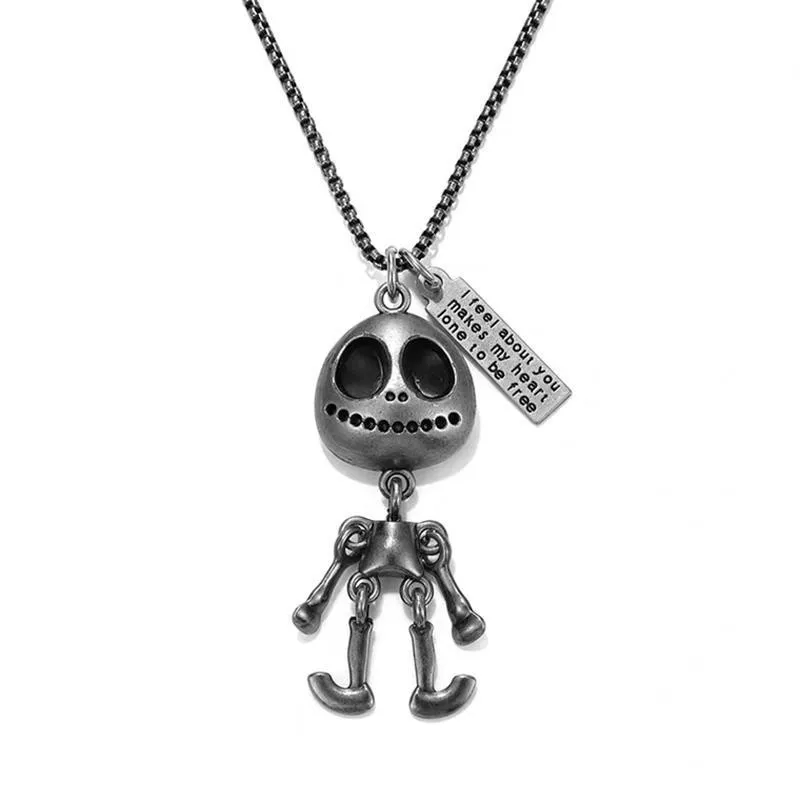 European and American fashion jewelry men tide male skull pendant hip hop retro Korean men's simple long money chain gift | Украшения и