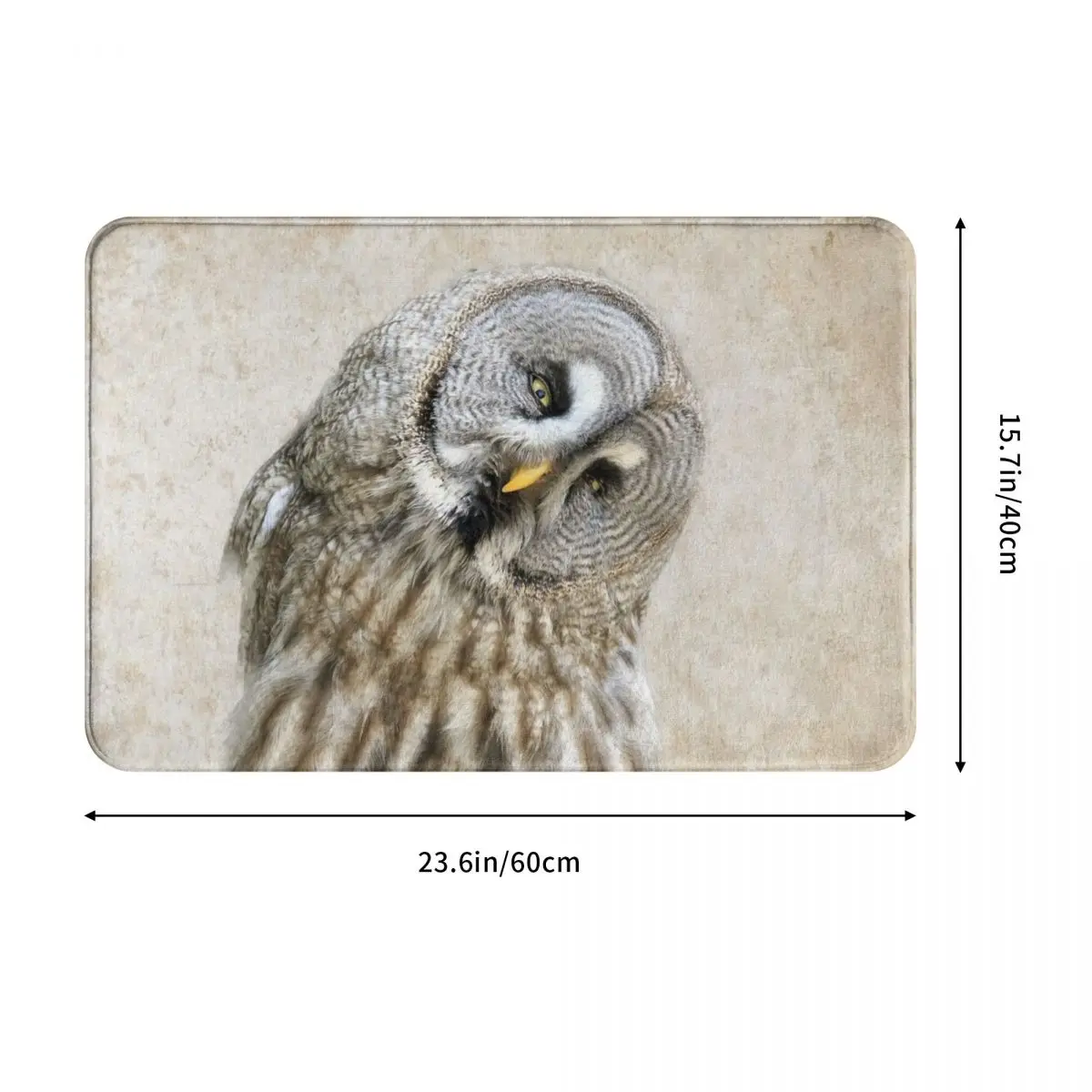Придверный коврик Сова ковер из полиэстера противоскользящий для украшения пола