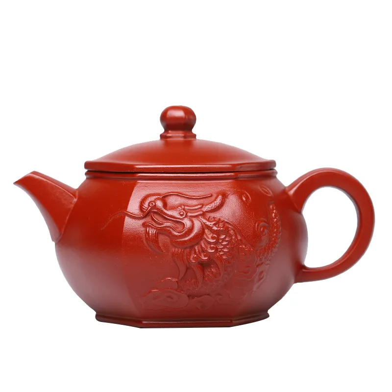 

Yixing raw ore Dahongpao purple clay teapot famous Youlong Liufang palace lantern teapot household tea brewing set