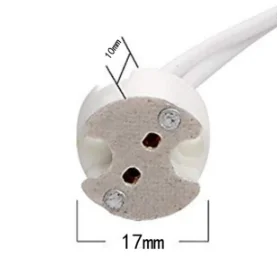 Белая керамическая галогенная Светодиодная лампа MR16 G4 mr11 g5.3 g6.35 50 шт. 7 см 10 15 20