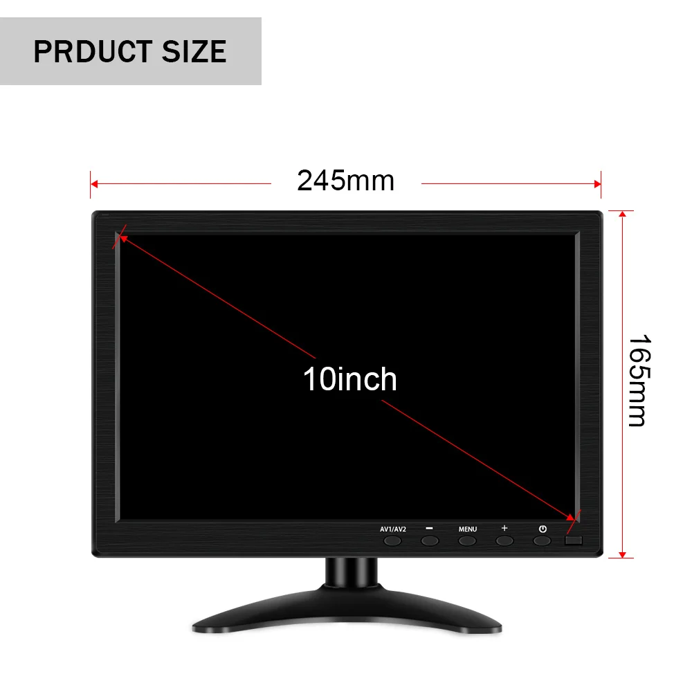 

10 inch LCD HD Car Headrest Monitor HDMI/VGA/AV/USB/SD TV&PC 2 Channel Video Input Security Monitor DVD player With Speaker