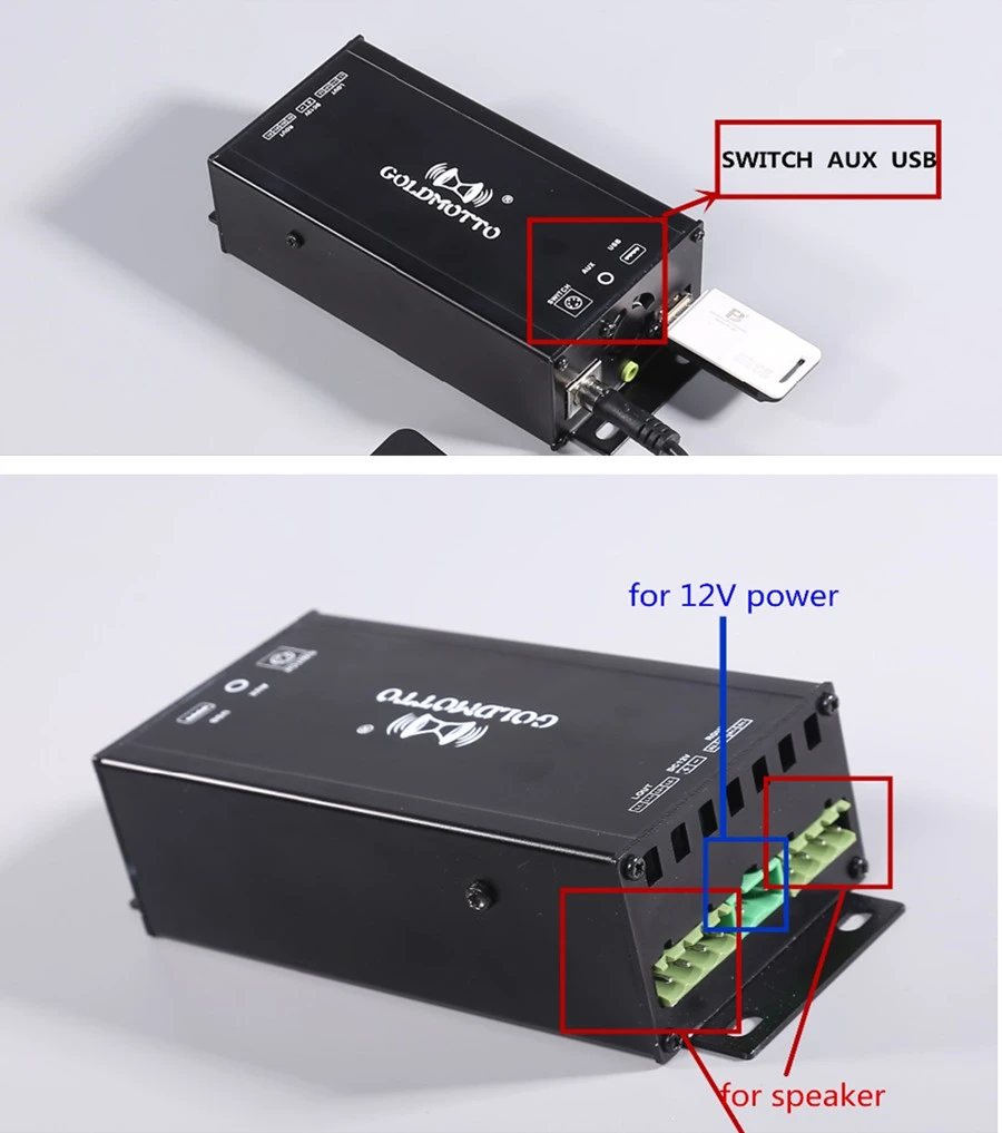 Усилитель звука высокой мощности 12 В mp3-плеер Bluetooth для мотоциклов квадроциклов