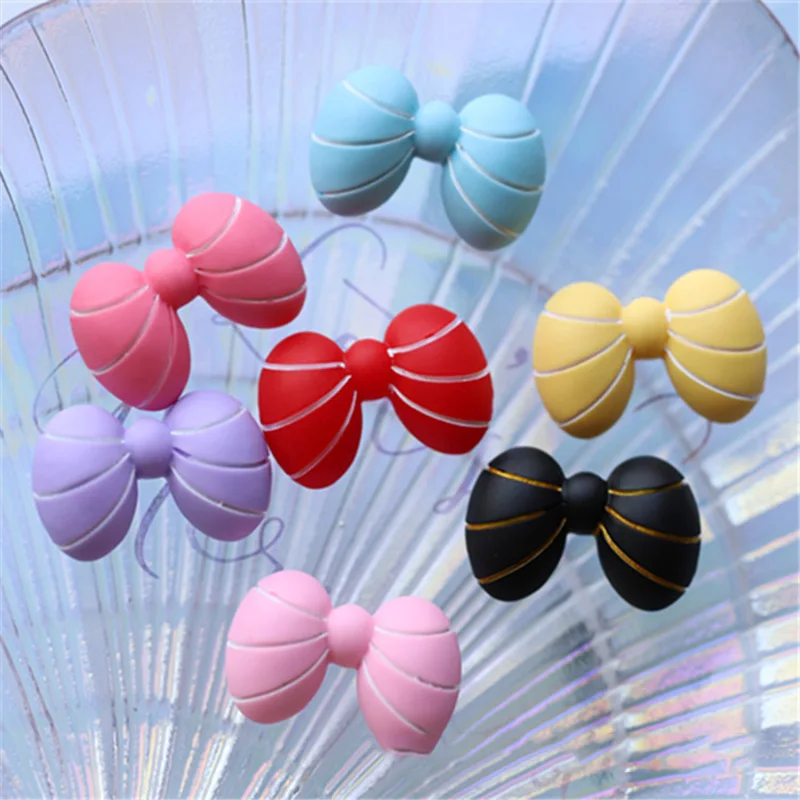 

10Pcs/lot Kawaii Bowknot Flat back Resin Cabochon Flatbacks Fit Phone Case Decoration DIY Hair Accessories Scrapbooking Crafts