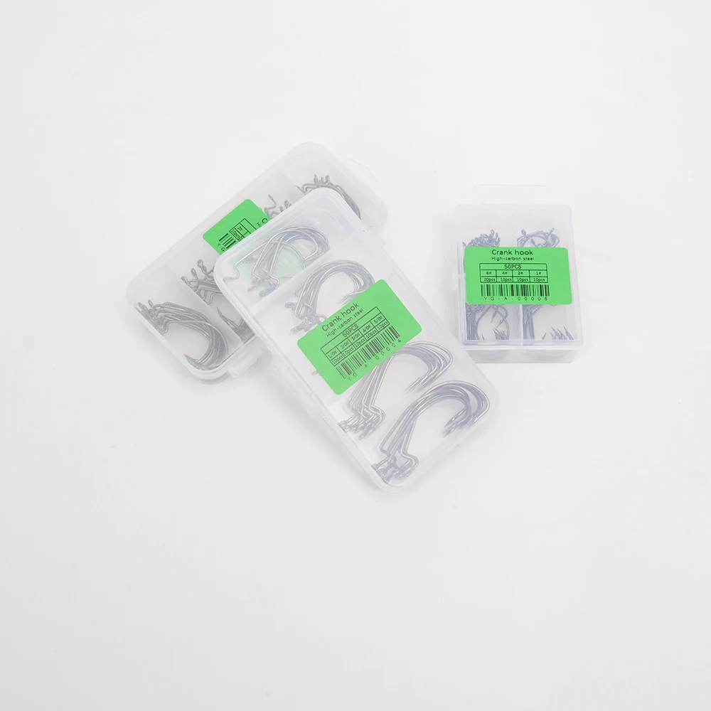 

50pcs/Box крючки для рыбалки 6-5/0# Coating High Carbon Stainless Steel Barbed Carp Fishing Hooks pescaria material de pesca