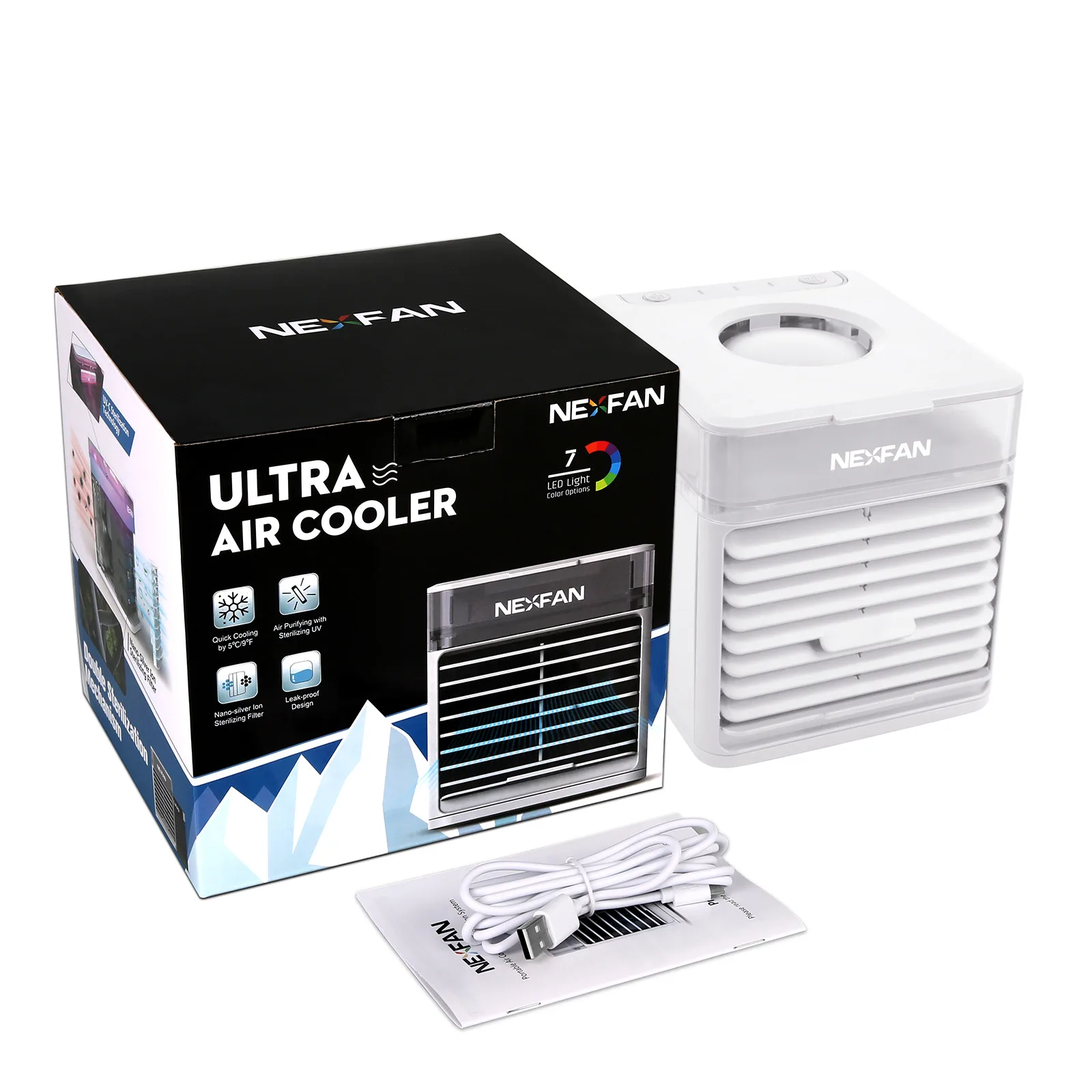 

Mini Air Conditioner Air Cooler Fans USB Portable Air Cooler Conditiioner Table mini Fan For Office Home 7 Color light