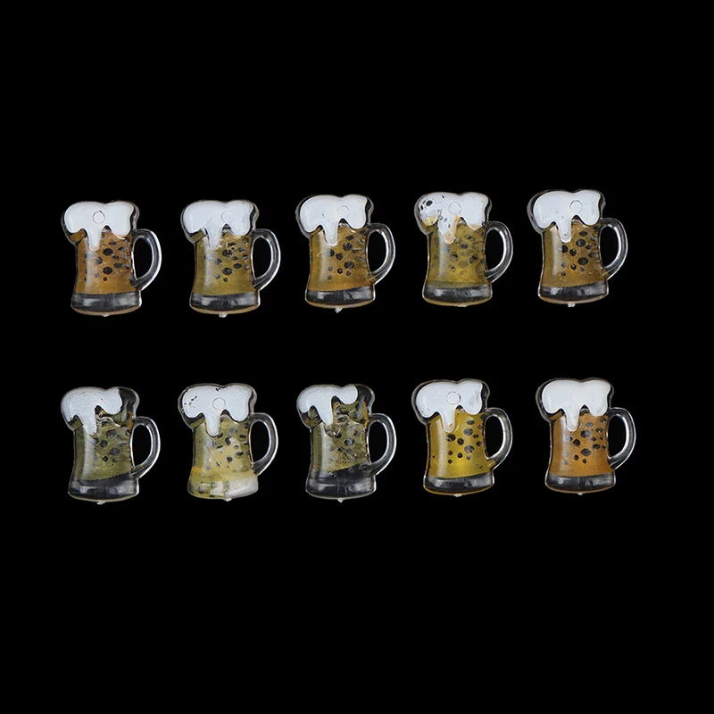 

Миниатюрные аксессуары для кукольного домика, 10 шт., 1/12, миниатюрная резиновая пивная кружка, имитация лимона, модель для напитков и вина, ук...