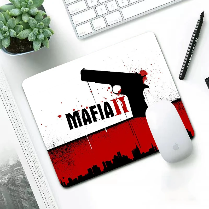 

Mafia design Computer Mouse Pad pads Washable Non-Skid Rubber s Not Overlock 22X18CM desk mouse mat
