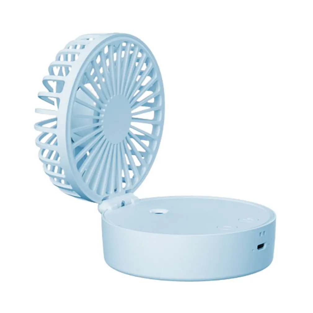 

7 Colors Luminous Spray Neck Fan Nano Atomization Powerful Brushless Motor Summer Folding Portable Fan