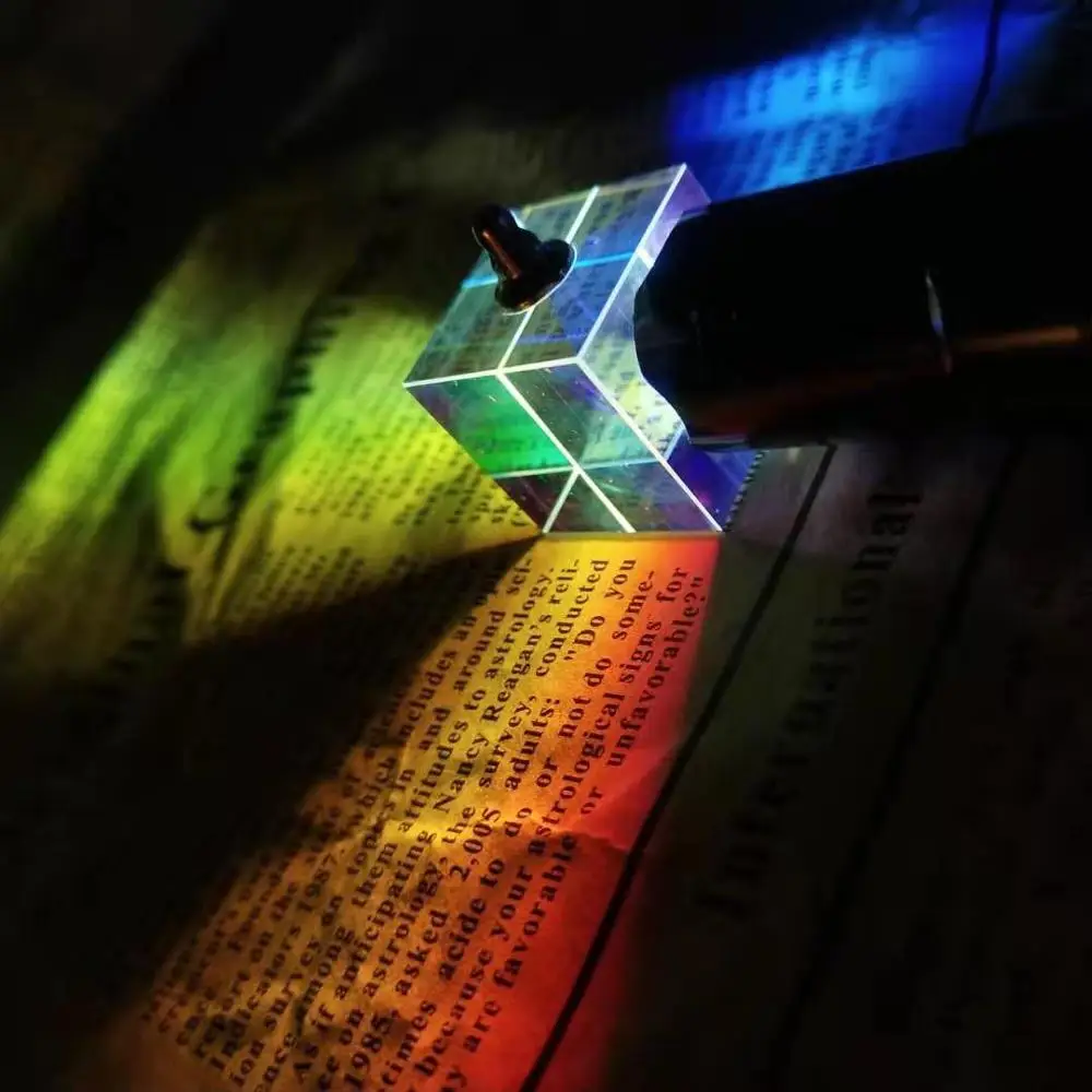 K9 оптическое стекло Шестигранная кубическая Призма светоотражающий цвет кулон