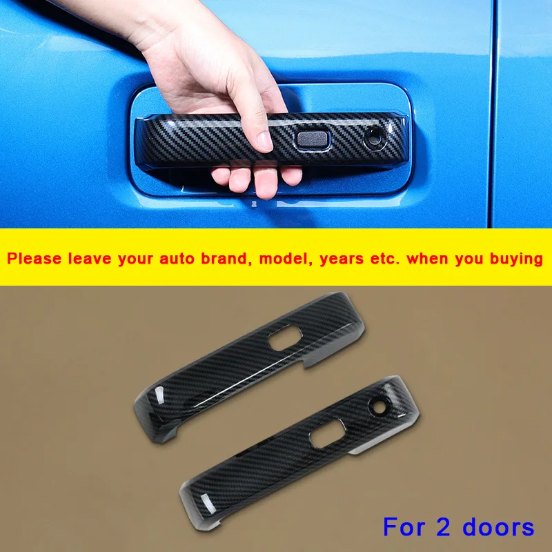 

Carbon Fiber Exterior 2-Door Handle Cup Cover Around Mouldings Trims For Ford F-150 Raptor 2017-2020 Car Auto Vehicle Accessory