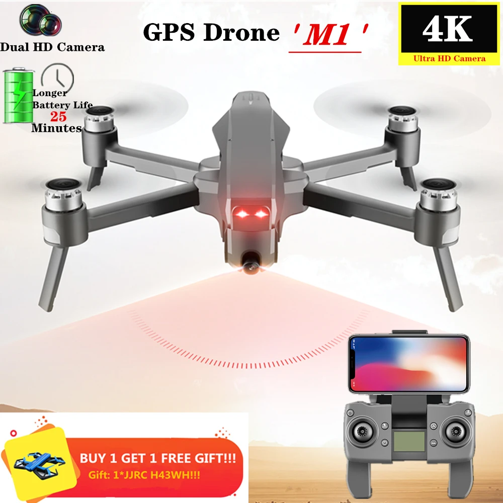 GPS Drone 4K HD камера 5 8G Wi Fi FPV Quadcopter оптический поток следование Профессиональный