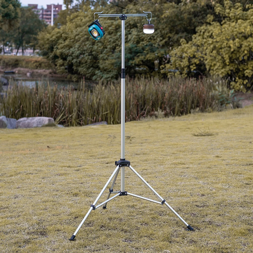 

Folding Outdoor Camping Lamp Holder Aluminum Alloy Portable Light Lantern Holder Stand Support Tripod Bracket Camping Equipment