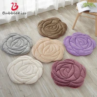 bubble kiss cushion solid rose flower plush thicken flannel soft home decoration pillow bedroom sofa office chair tatami cushion
