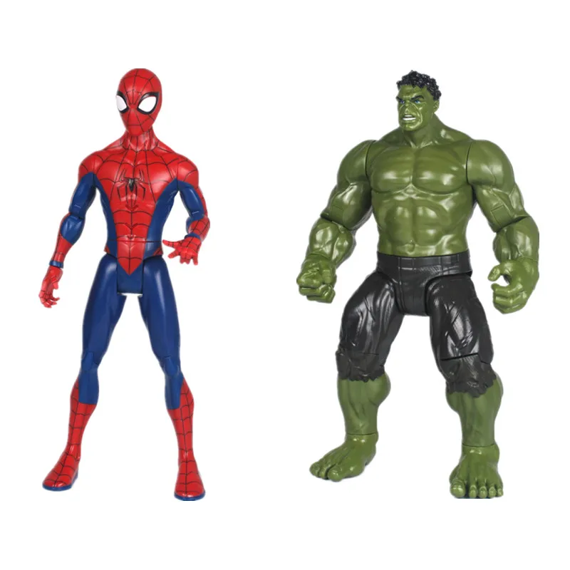 

14 Inches Marvel Avengers Spider-Man Hulk Model Doll Kids Educational Action Figures Decoration Toy Birthday Gift