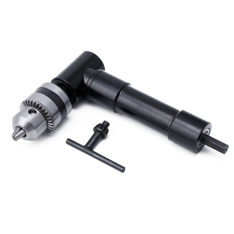 

New 3/8" Aluminium Head Right Angle Drill Attachment Bit 3/8 Chuck Key Adaptor