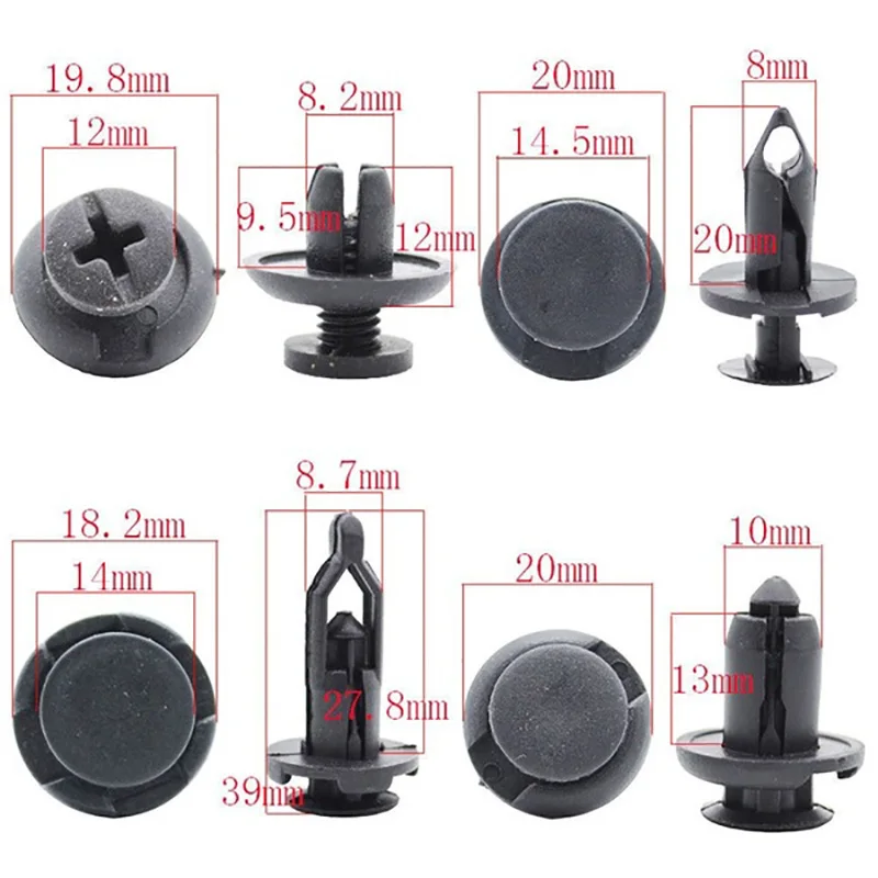 

40Pcs Car Plastic Rivet Bumper Fender Retainer Fastener Mud Flaps Push Clips Pin