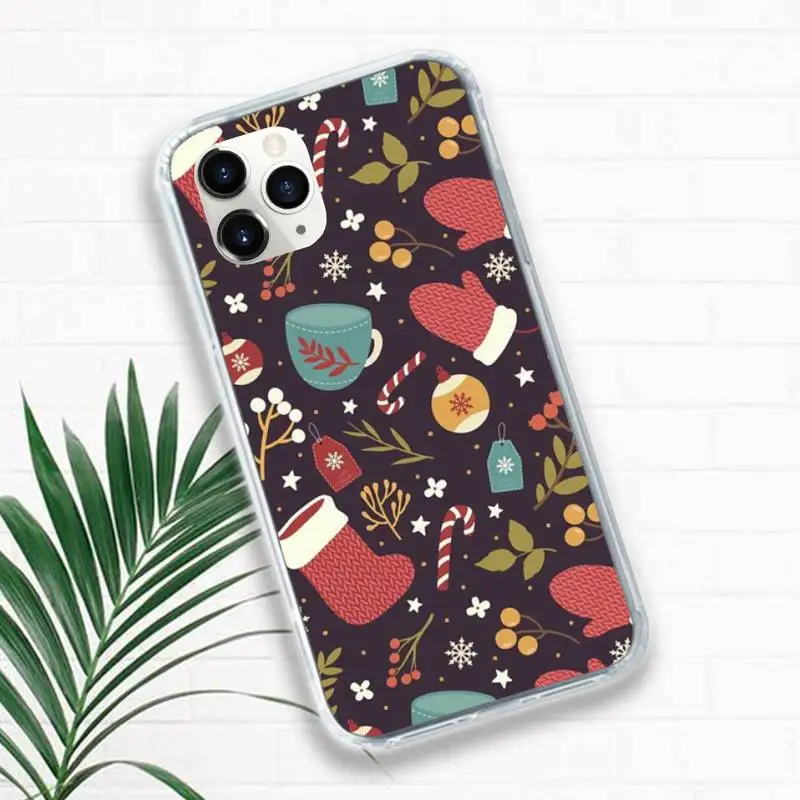 

Merry Christmas elk cartoon pattern Phone Cases for iPhone 11 12 pro XS MAX 8 7 6 6S Plus X 5S SE 2020 XR funda coque