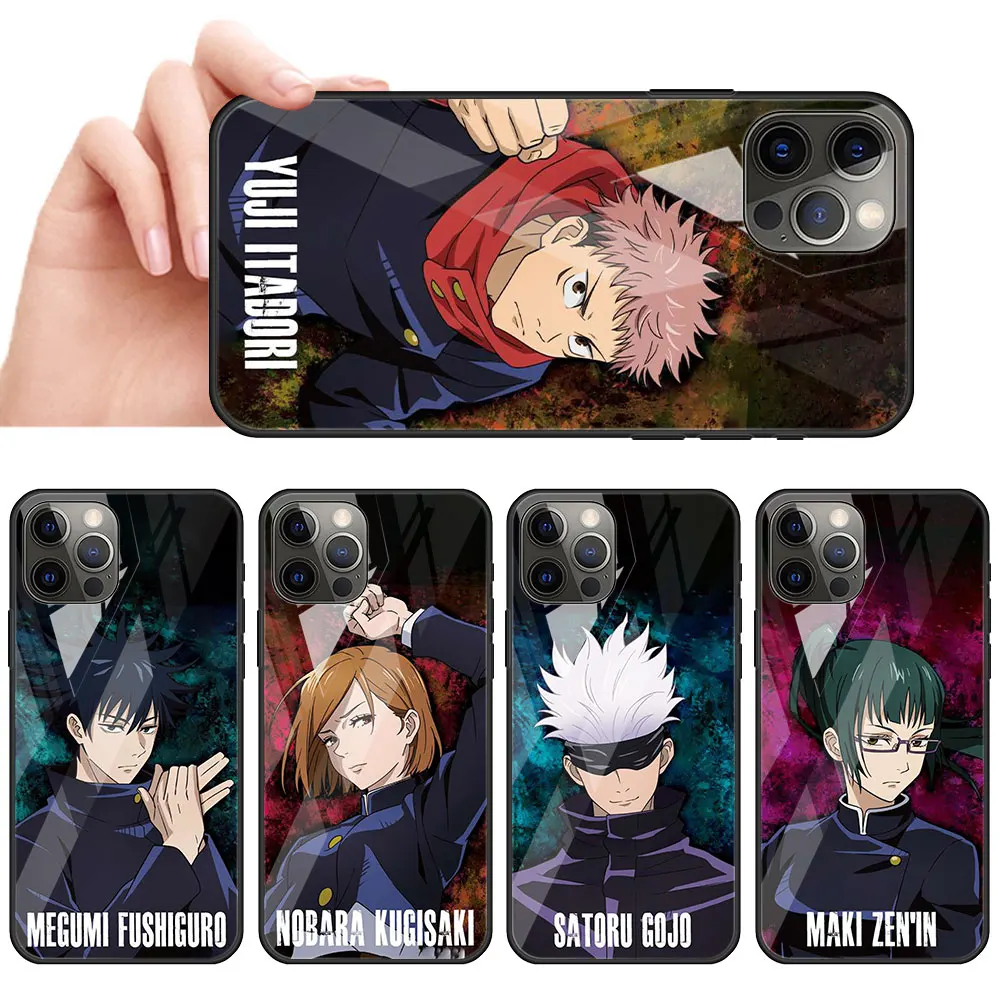 

Hot Anime Jujutsu Kaisen Glass Call Phone Case For iPhone 11 13 Mini 12 Pro Max 7 8 Plus X XR XS 6 6s SE 2020 Cover Coque