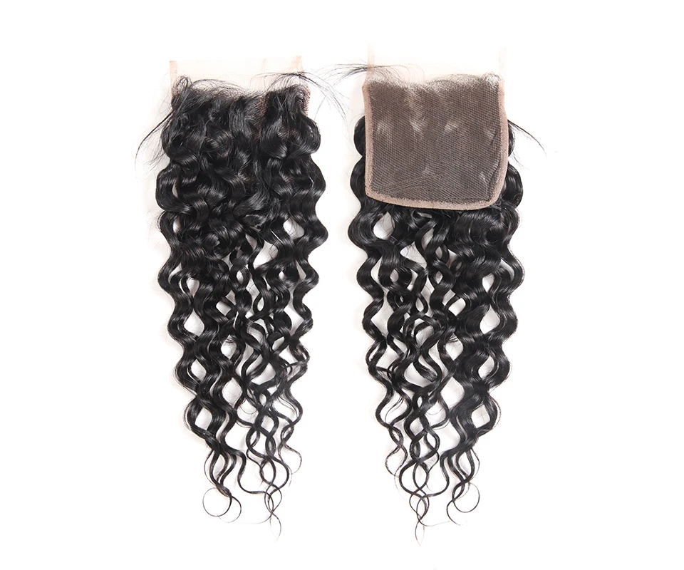 Ali queen hair продукты волна воды бразильские девственные волосы 1" до 20" человеческие волосы часть швейцарский кружевной чехол