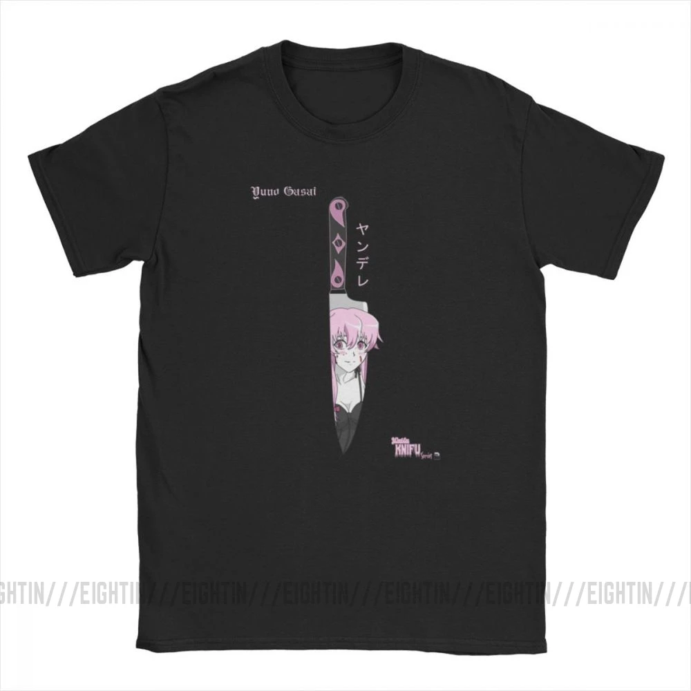 Футболки Waifu Knifu Yuno Mirai Nikki для мужчин хлопковая футболка с принтом Gasai манга
