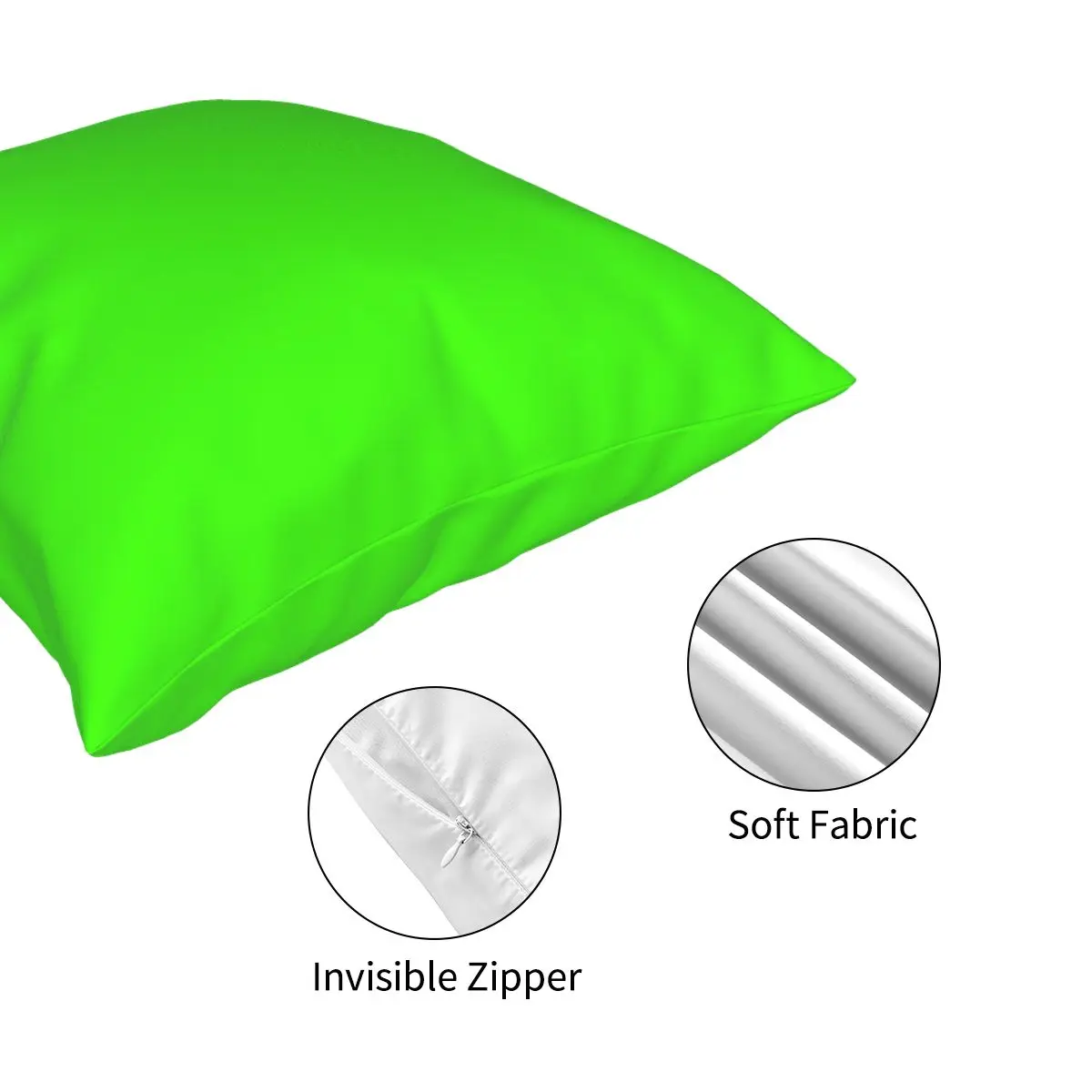 

PLAIN SOLID COLOR GREEN Square Pillowcase Polyester Printed Zipper Decor Pillow Case Home Cushion Cover 45*45cm